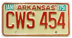1975 Arkansas License Plate #CWS454