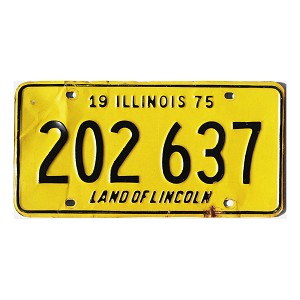 1975 Illinois License Plate #202637
