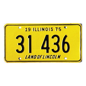 1975 Illinois License Plate #31436