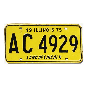 1975 Illinois License Plate #AC4929