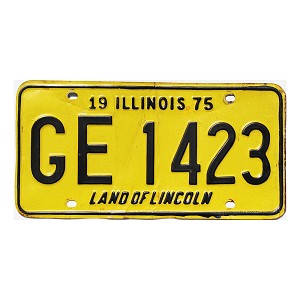1975 Illinois License Plate #GE1423