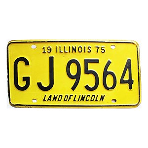 1975 Illinois License Plate #GJ9564
