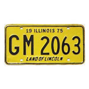 1975 Illinois License Plate #GM2063