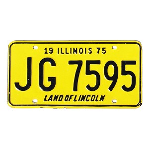 1975 Illinois License Plate #JG7595