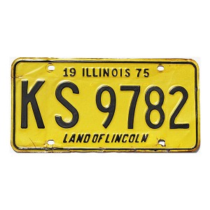 1975 Illinois License Plate #KS9782