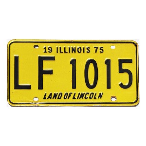 1975 Illinois License Plate #LF1015