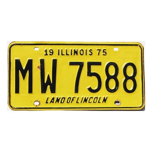 1975 Illinois License Plate #MW7588