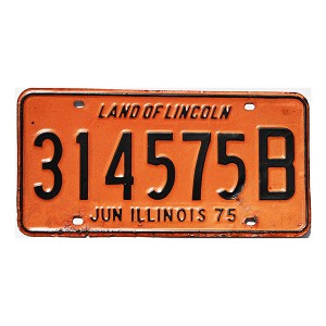 1975 Illinois Truck License Plate #314575B