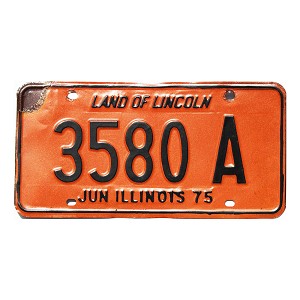 1975 Illinois Truck License Plate #3580A