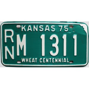 1975 Kansas License Plate #M1311