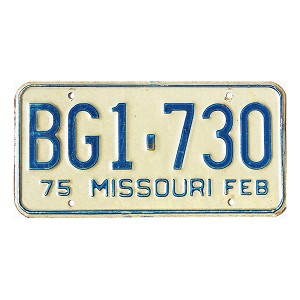 1975 Missouri License Plate #BG1730