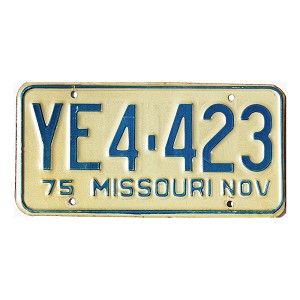 1975 Missouri License Plate #YE4423