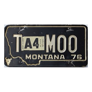 1976 Montana Apportioned Trailer License Plate #TM00