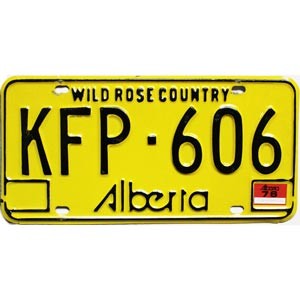 1976 Alberta License Plate #KFP606