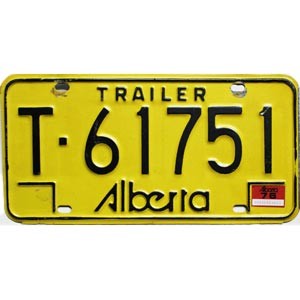 1976 Alberta Trailer License Plate #T61751