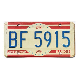 1976 Illinois Bicentennial License Plate #BF5915