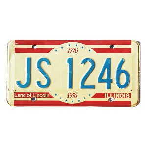 1976 Illinois Bicentennial License Plate #JS1246
