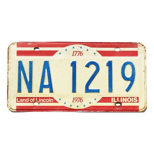 1976 Illinois Bicentennial License Plate #NA1219