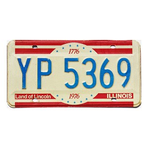 1976 Illinois Bicentennial License Plate #YP5369