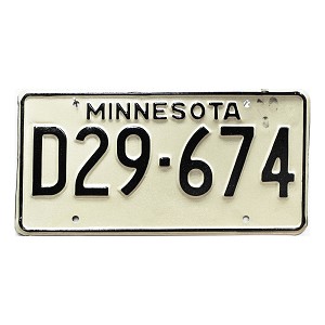 1976 Minnesota Dealer License Plate #D29674