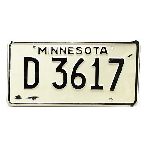 1976 Minnesota Dealer License Plate #D3617