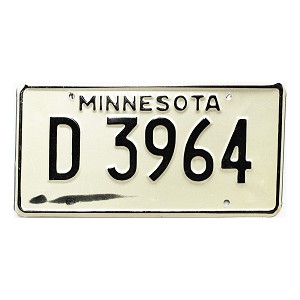 1976 Minnesota Dealer License Plate #D3964