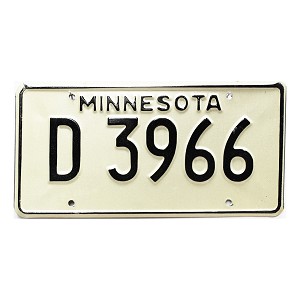 1976 Minnesota Dealer License Plate #D3966