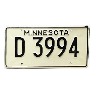 1976 Minnesota Dealer License Plate #D3994