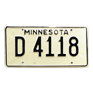 1976 Minnesota Dealer License Plate #D4118