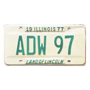 1977 Illinois License Plate #ADW97