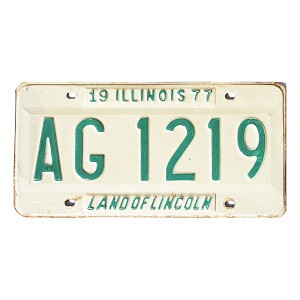1977 Illinois License Plate #AG1219