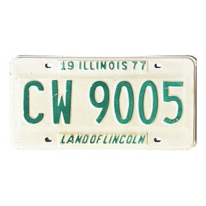 1977 Illinois License Plate #CW9005