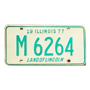 1977 Illinois Municipal License Plate #M6264
