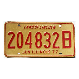 1977 Illinois Truck License Plate #204832B