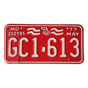 1977 Missouri License Plate #GC1613