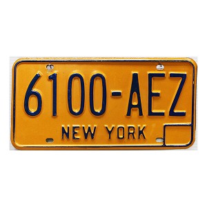 1977 New York License Plate #6100AEZ
