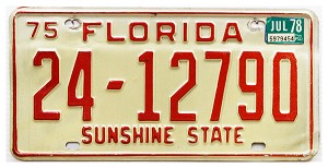 1978 Florida License Plate #2412790