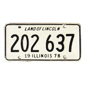 1978 Illinois License Plate #202637