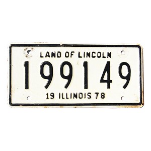 1978 Illinois Motorcycle License Plate #199149