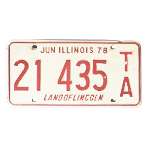 1978 Illinois Trailer License Plate #21435