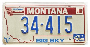 1978 Montana License Plate #34415