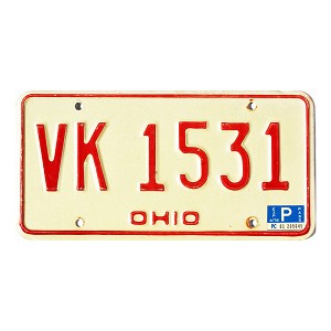 1978 Ohio License Plate #VK1531