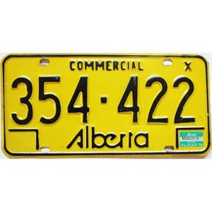 1979 Alberta Commercial License Plate #354422