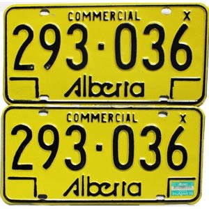 1979 Alberta Commercial License Plates Pair #293036