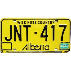 1979 Alberta License Plate #JNT417