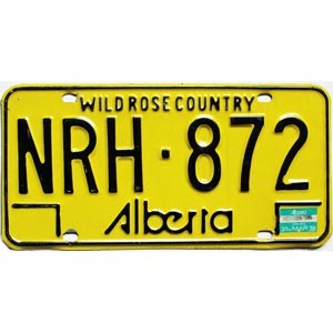 1979 Alberta License Plate #NRH872