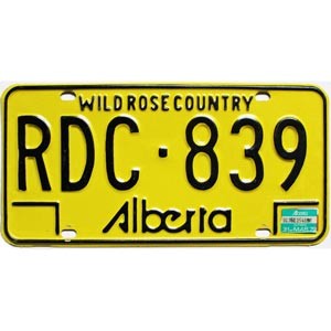 1979 Alberta License Plate #RDC839