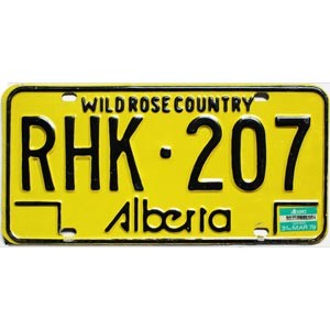 1979 Alberta License Plate #RHK207