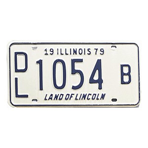 1979 Illinois Dealer License Plate #1054B