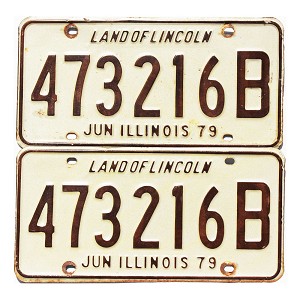 1979 Illinois Truck License Plates Pair #473216B